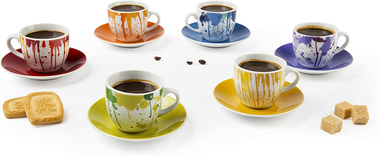 Excelsa Set 6 Dripping Coffee Cup avec soucoupe code 64013